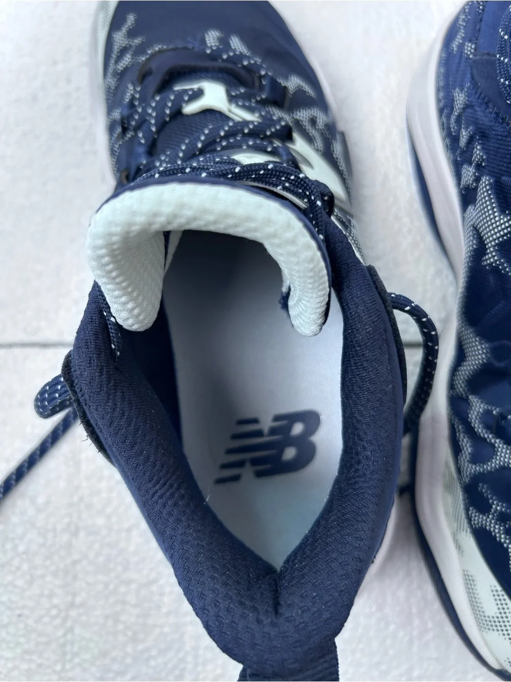 New Balance Navy and White Men's Athletic Basketball Shoes